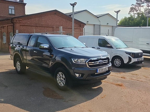 BSN63L · Ford Ranger 2021 diesel-transportbil - skåp bakifrån — Transport Bil Syd Skåne