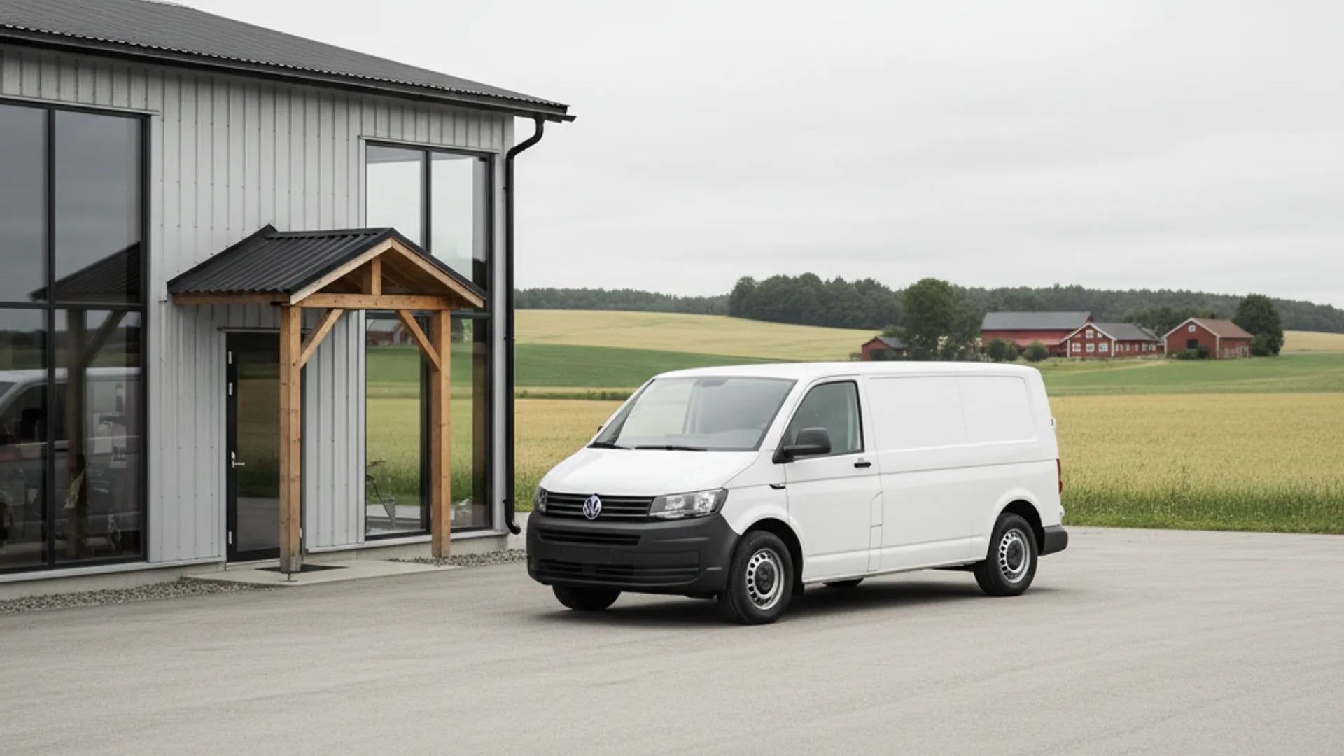 Begagnade transportbilar i Billesholm — lokal bild från Skåne
