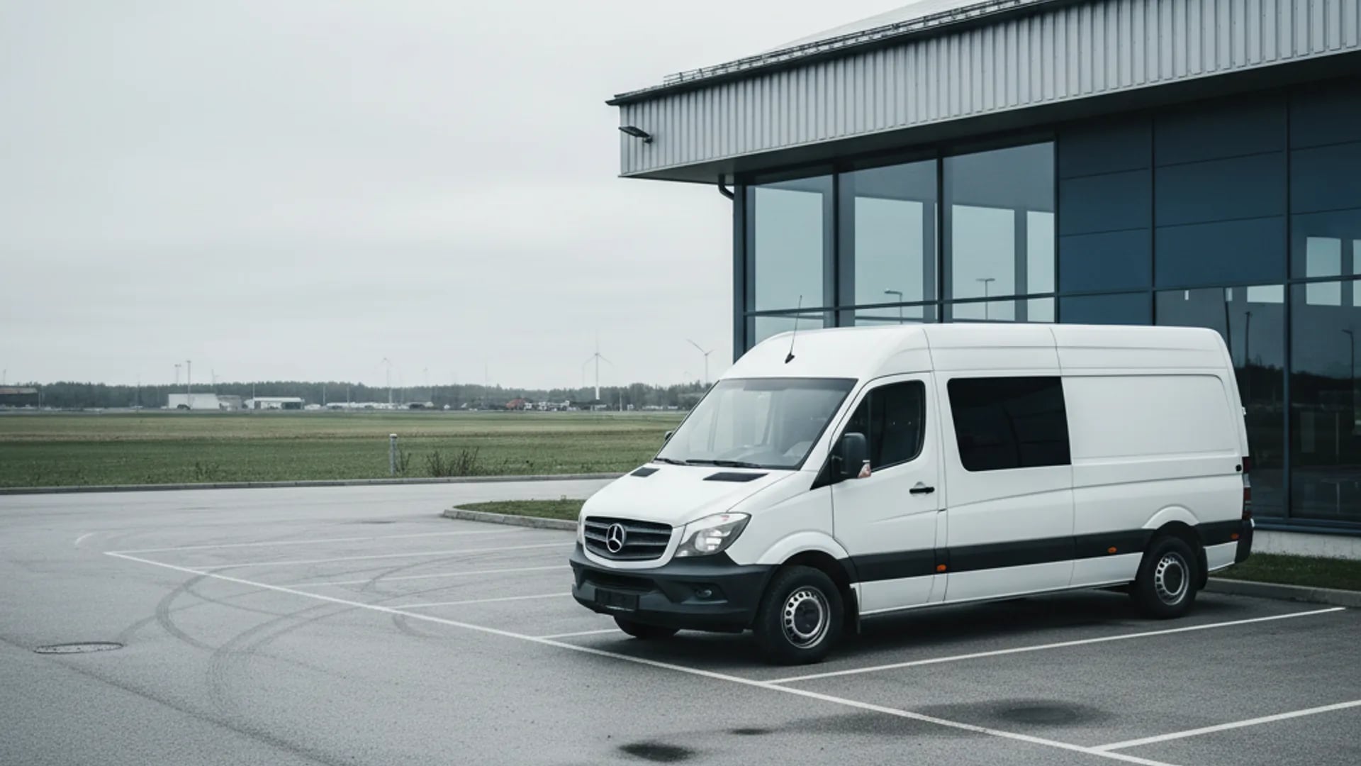 Begagnade transportbilar i Kristianstad — lokal bild från Skåne