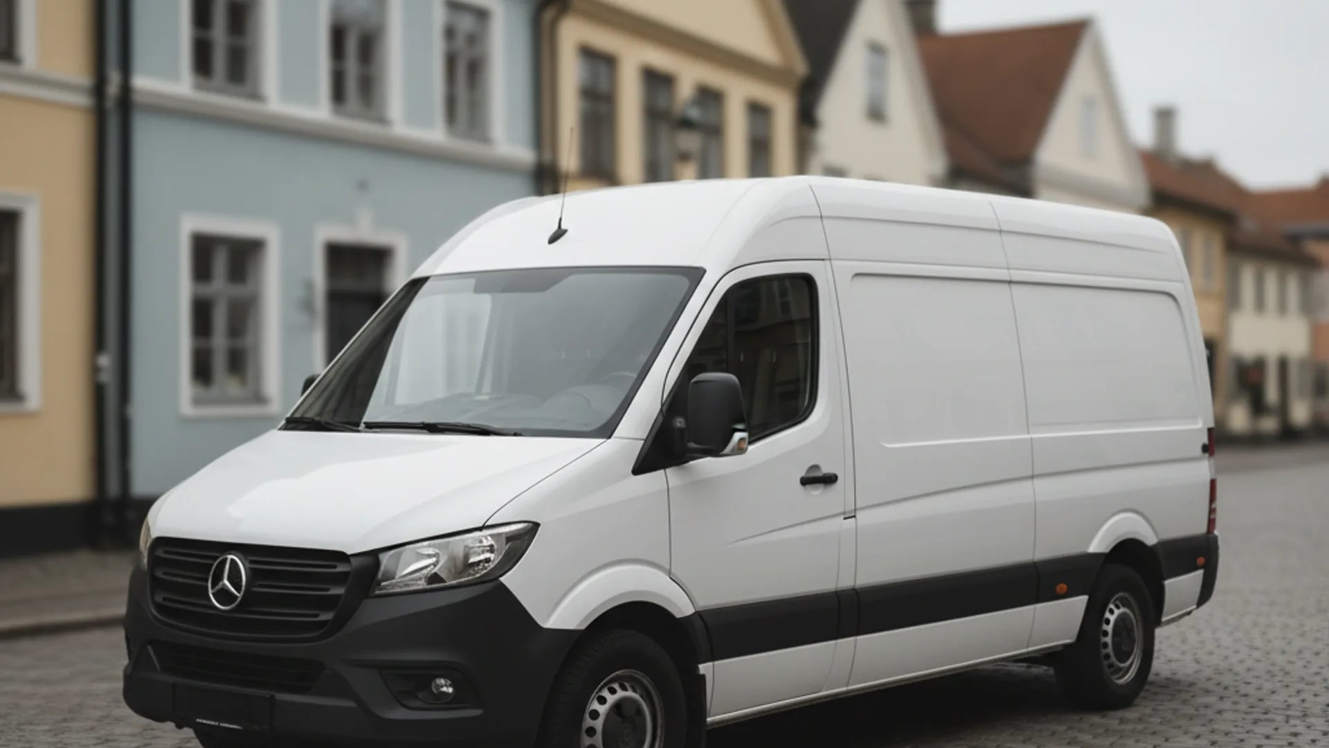Begagnade transportbilar i Ystad — lokal bild från Skåne